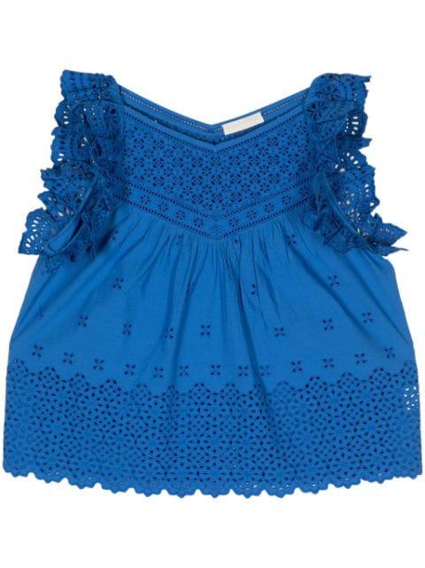 Leona ruffled blouse by ULLA JOHNSON