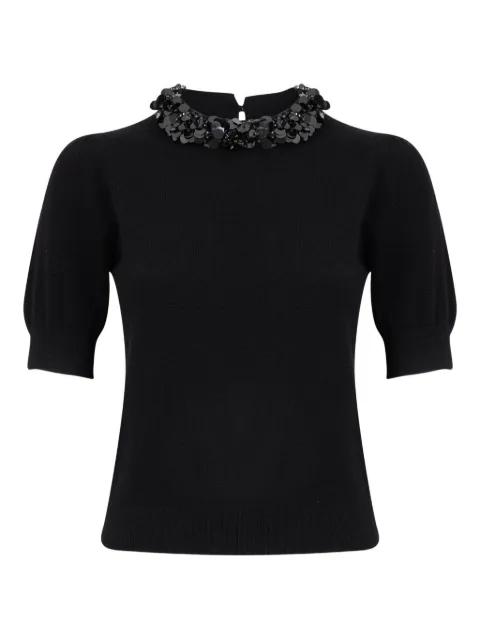 Liv embroidered knit top by ULLA JOHNSON