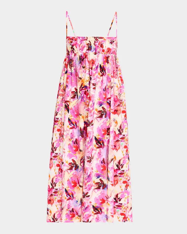 Lucille Floral Empire-Waist Dress by ULLA JOHNSON Lucille Floral Empire-Waist Dress by ULLA JOHNSON