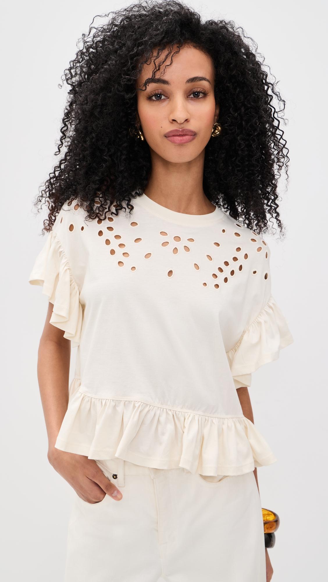 Mariana Peplum Top by ULLA JOHNSON