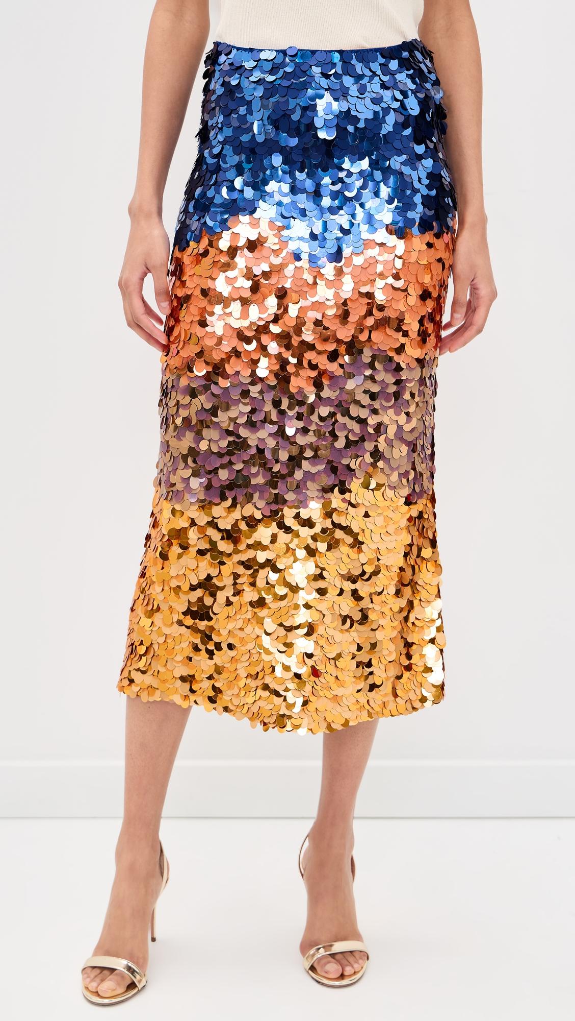 Matilde Sequin Knit Skirt by ULLA JOHNSON