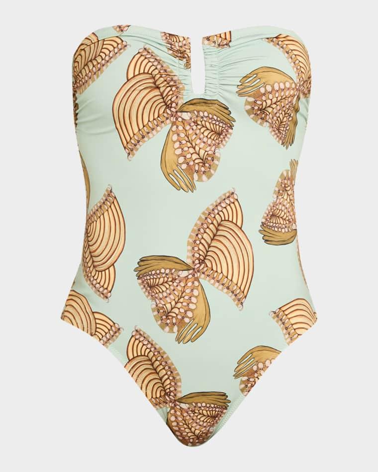 Monterey Strapless One-Piece Swimsuit by ULLA JOHNSON