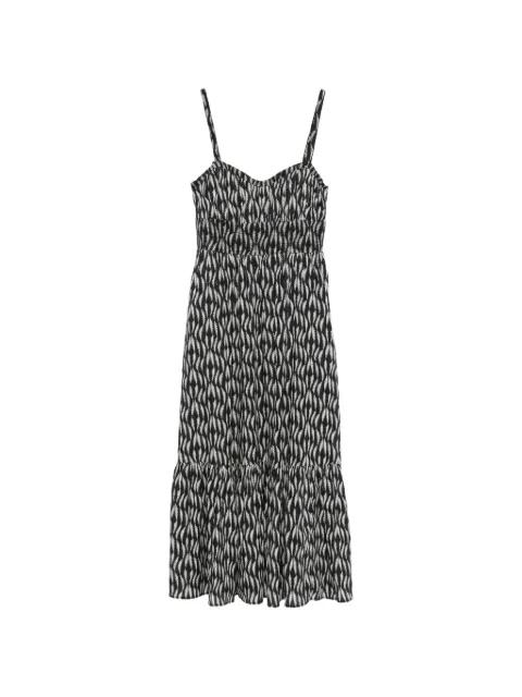 Nadine spaghetti-strap printed dress by ULLA JOHNSON