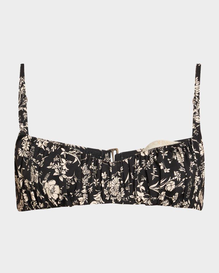 Naomi Ruched Bikini Top by ULLA JOHNSON