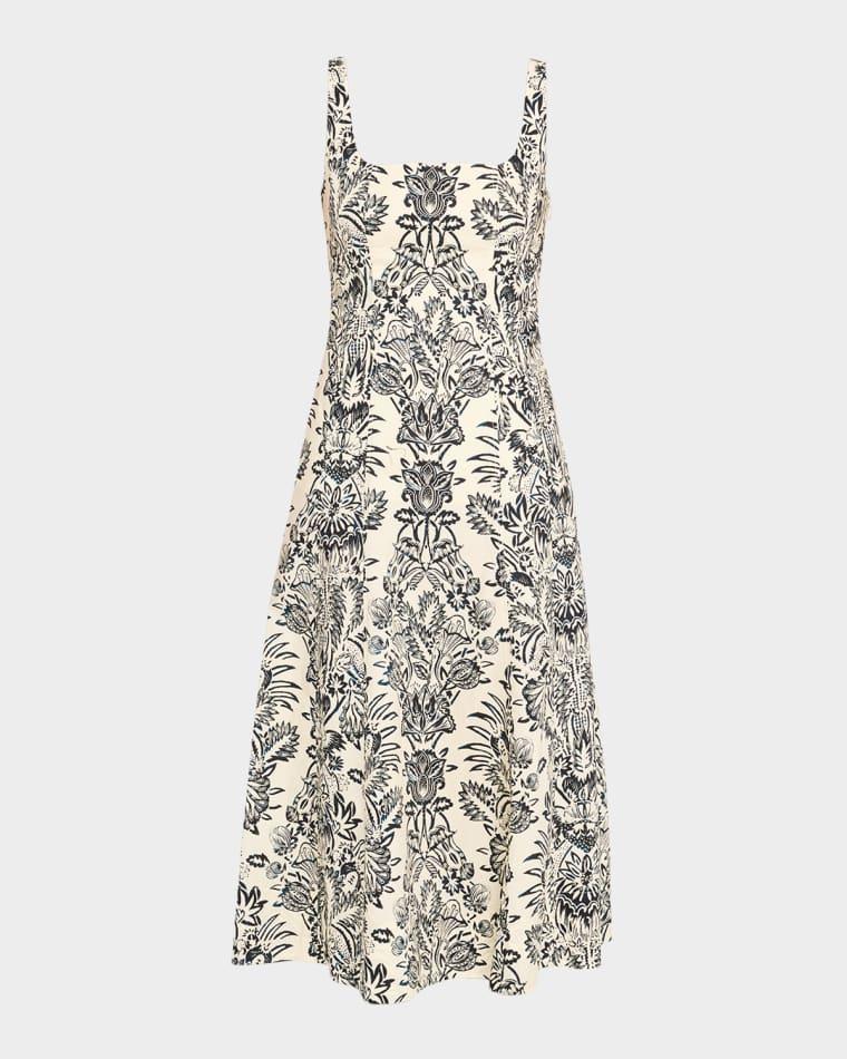 Natali Floral Midi Tank Dress by ULLA JOHNSON