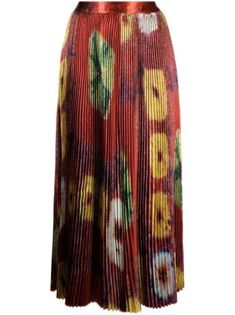 Rami high-waisted pleated skirt by ULLA JOHNSON