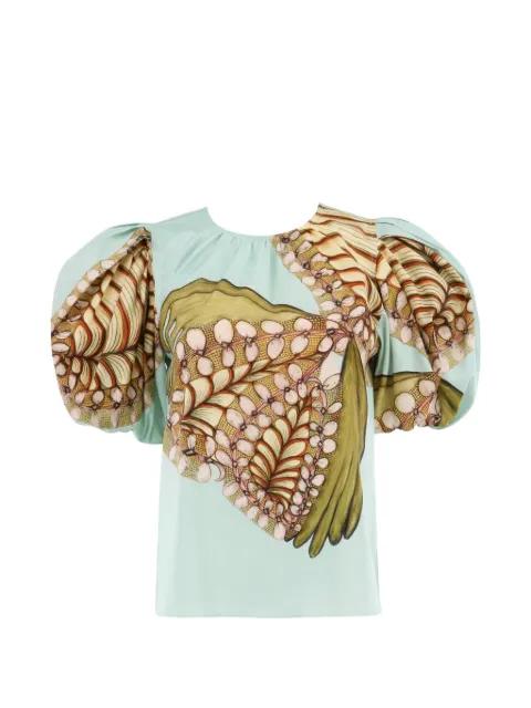 Ravena puff-sleeve top by ULLA JOHNSON