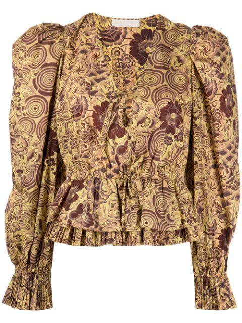 Ren floral-print blouse by ULLA JOHNSON