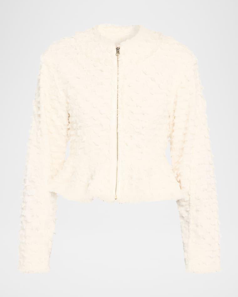 Rosalind Frayed Peplum Jacket by ULLA JOHNSON
