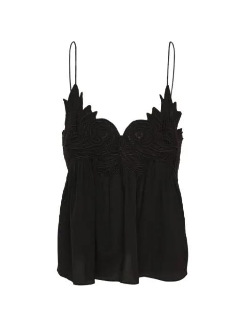 Rosie lace-appliqué top by ULLA JOHNSON