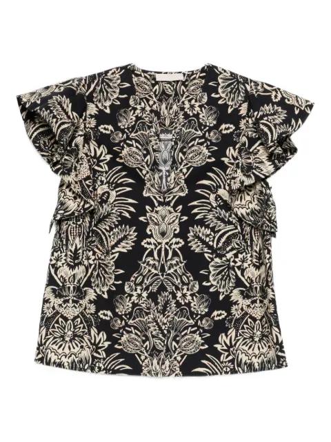 Severine floral-pattern blouse by ULLA JOHNSON