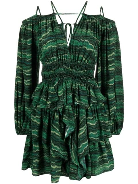 Silvia off-shoulder silk minidress by ULLA JOHNSON