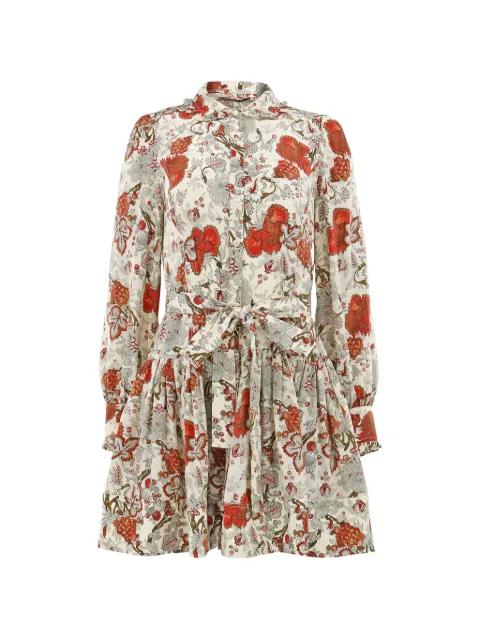 Simona floral ruffled mini dress by ULLA JOHNSON