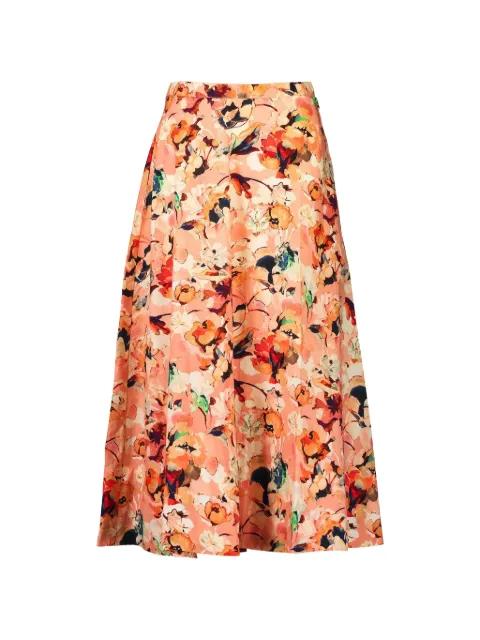 Sophea floral midi skirt by ULLA JOHNSON