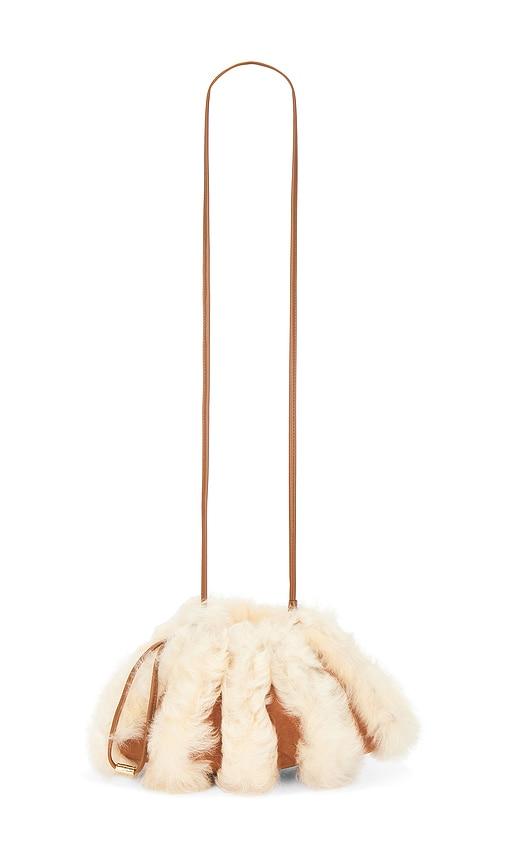 Ulla Johnson Adria Pleated Wave Mini Crossbody in Brown by ULLA JOHNSON