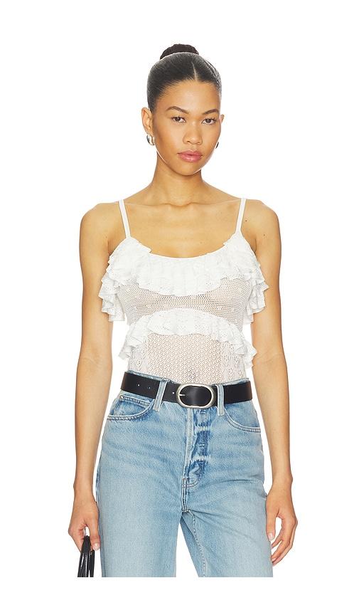 Ulla Johnson Bania Knit Bodysuit in Ivory by ULLA JOHNSON