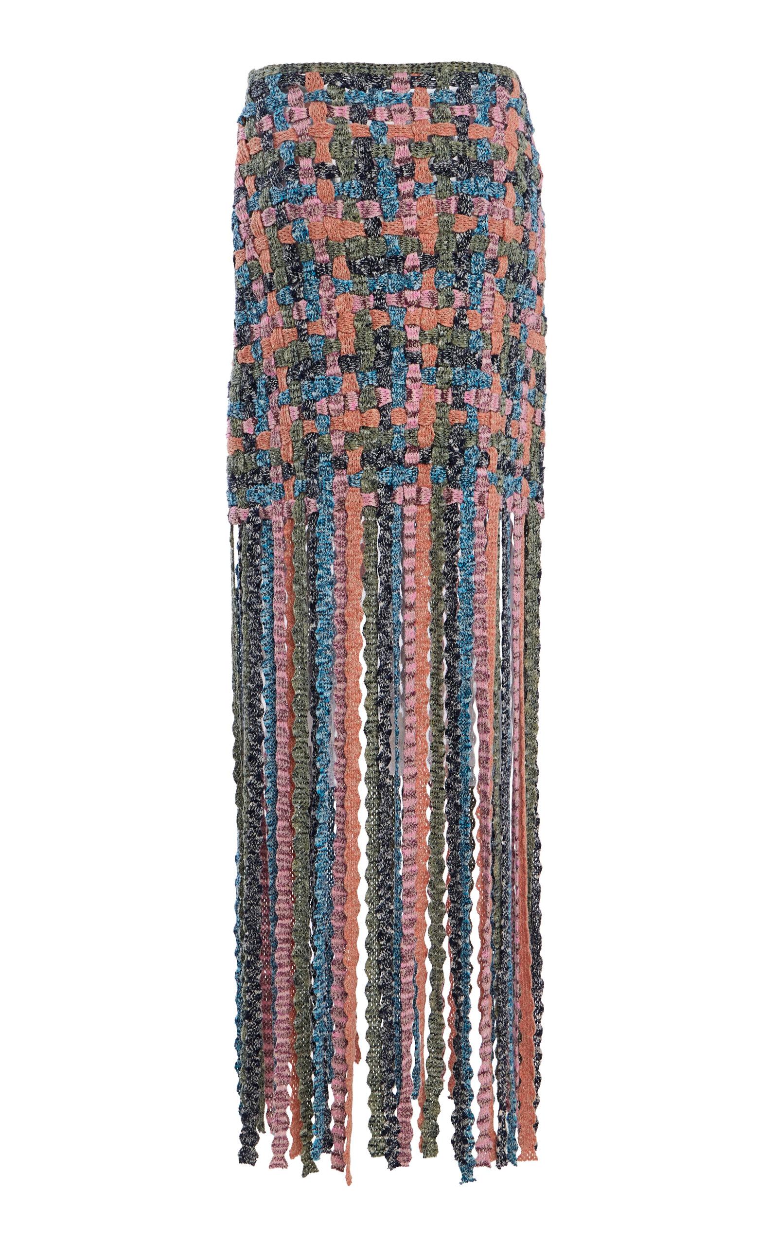 Ulla Johnson Gais Fringed Macramé Cotton Knit Skirt - Moda Operandi by ULLA JOHNSON