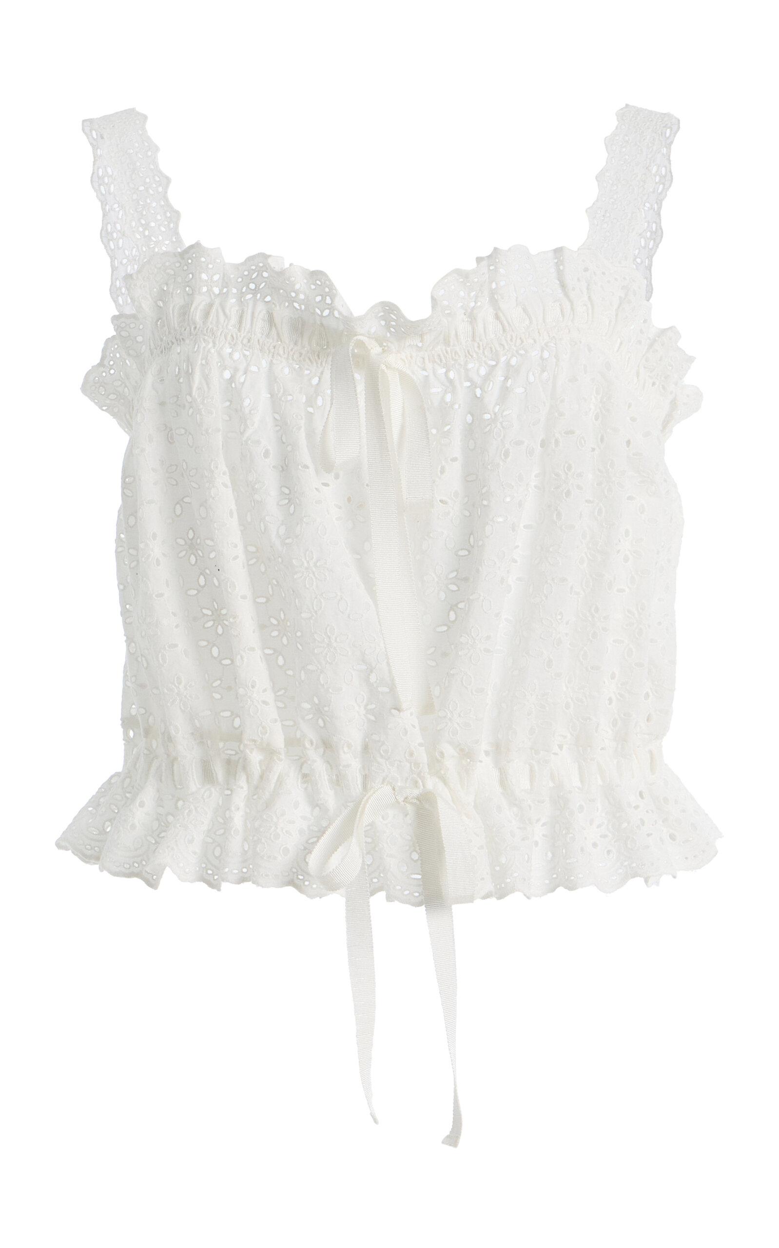 Ulla Johnson Isola Gathered Cotton Top - Moda Operandi by ULLA JOHNSON