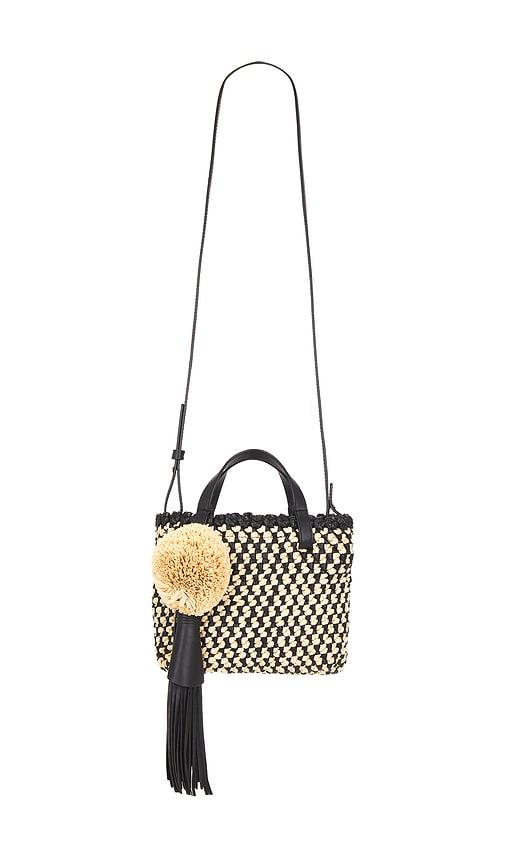 Ulla Johnson Raffia Mini Crossbody Bag in Black by ULLA JOHNSON
