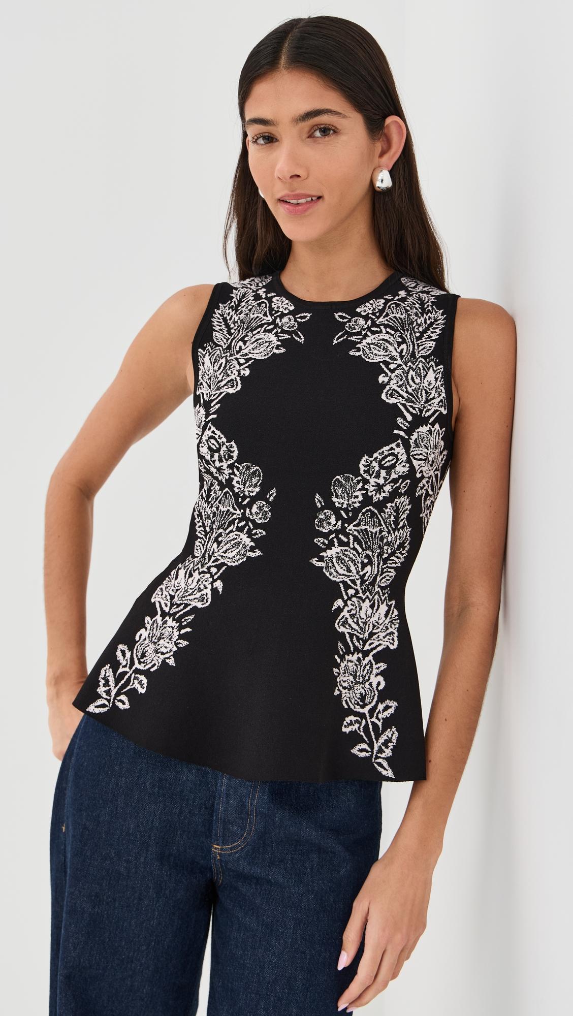 Vanna Jacquard Tank by ULLA JOHNSON