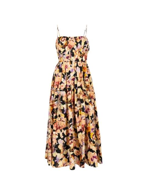 Vidri Cami floral cotton midi dress by ULLA JOHNSON