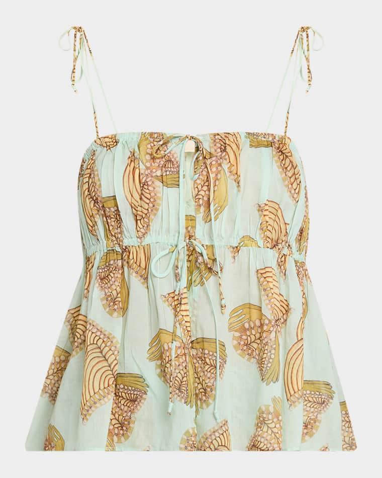 Water Blossoms Tallulah Coverup Top by ULLA JOHNSON
