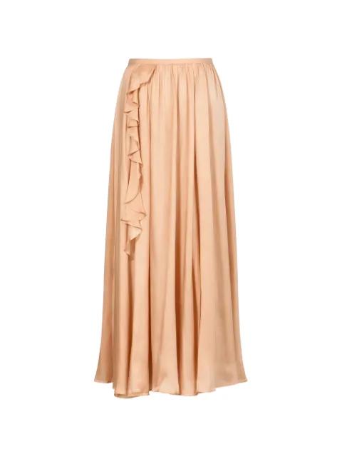 Zena ruffle midi skirt by ULLA JOHNSON