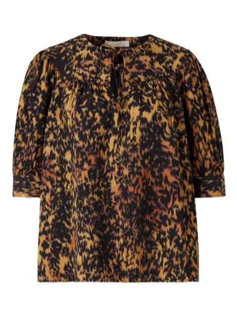 animal-print top by ULLA JOHNSON