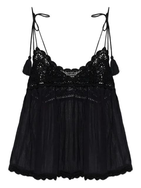 crochet tassel top by ULLA JOHNSON