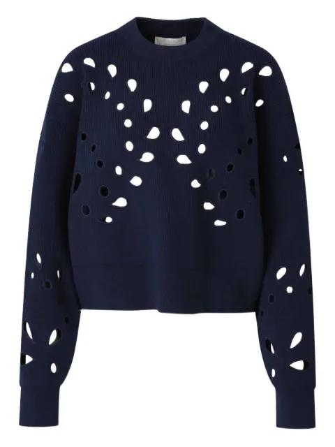 cut-out ribbed knit jumper by ULLA JOHNSON