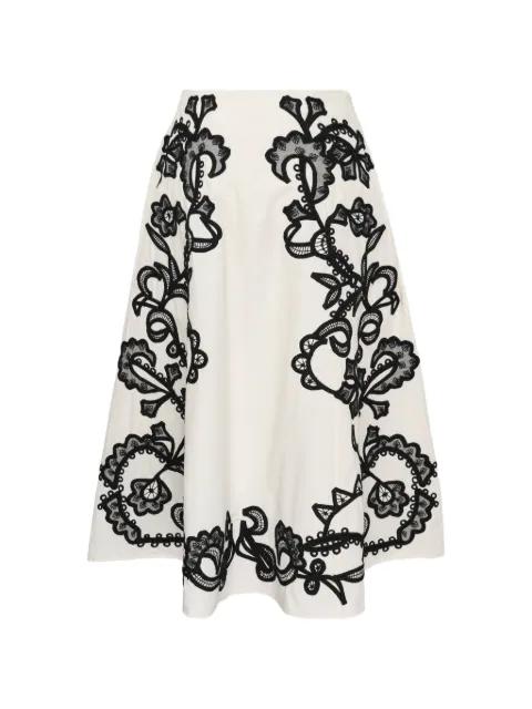 embroidered A-line skirt by ULLA JOHNSON