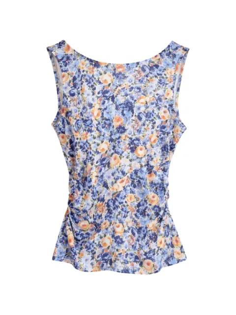 floral gathered top by ULLA JOHNSON
