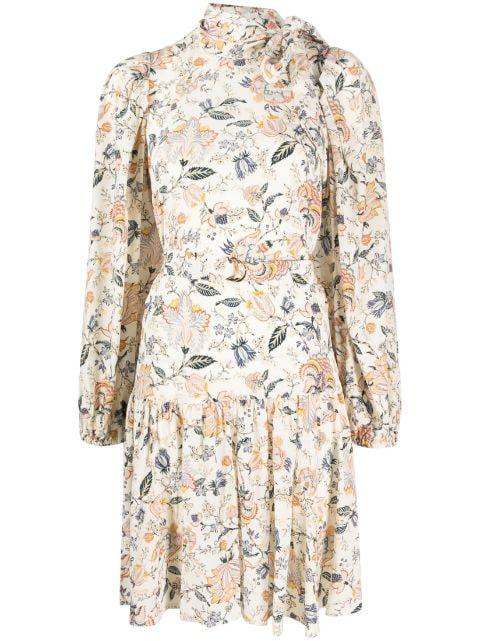 floral-print bow-detail dress by ULLA JOHNSON
