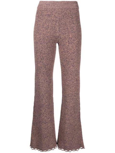 knitted flared trousers by ULLA JOHNSON