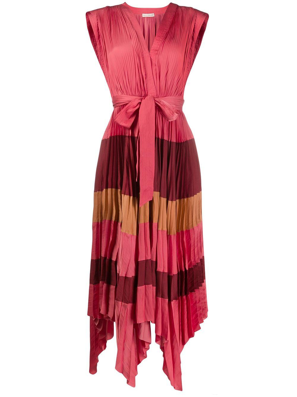 pleated stripe dress by ULLA JOHNSON