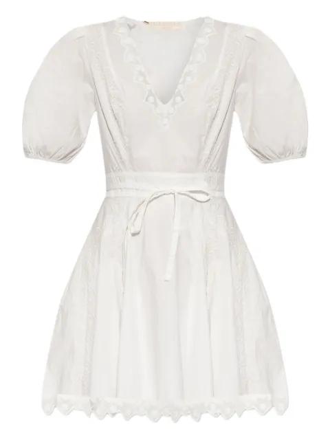 puff-sleeve embroidered dress by ULLA JOHNSON