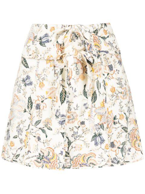 quilted silk miniskirt by ULLA JOHNSON