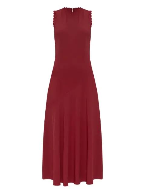 scallop-trim midi dress by ULLA JOHNSON