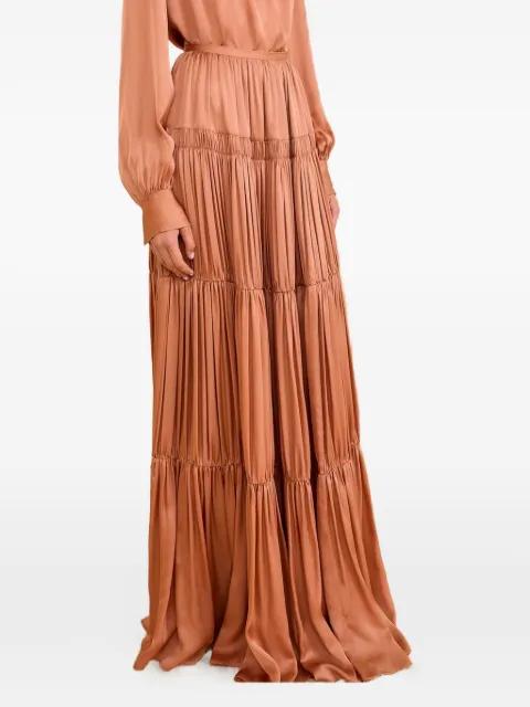 tiered pleated skirt by ULLA JOHNSON