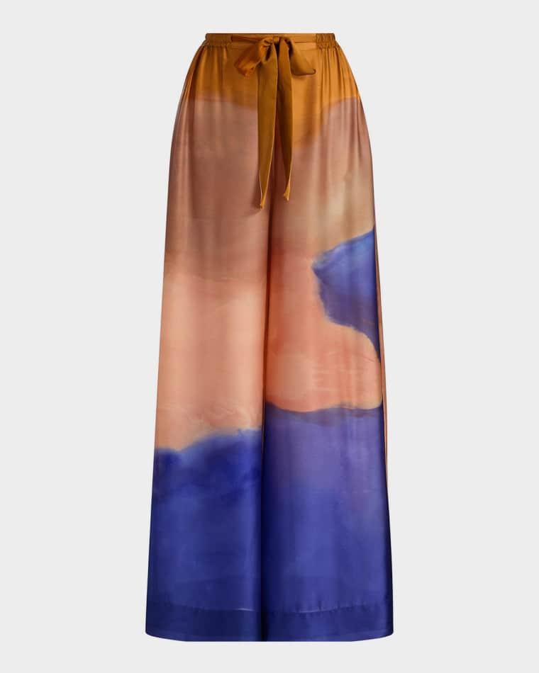 x Helen Frankenthaler Julien Silk-Chiffon Pants by ULLA JOHNSON