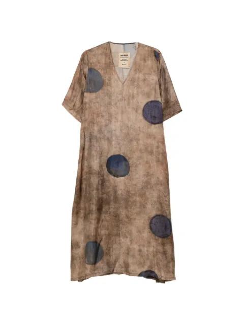 Apostle spot V-neck dress by UMA WANG