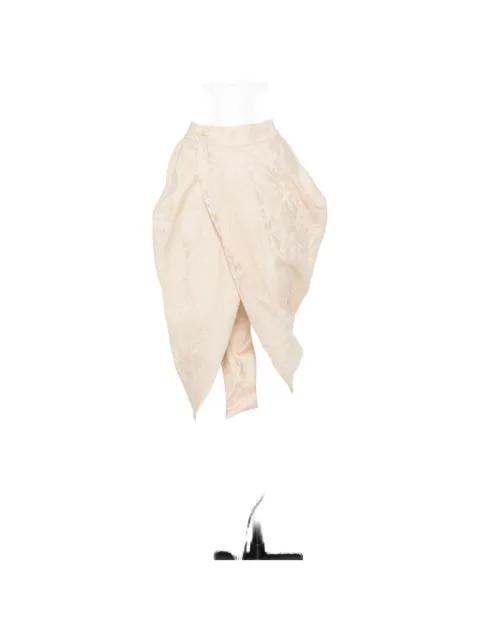 Dracaena pattern asymmetric midi skirt by UMA WANG