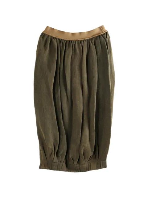 Gwen gathered-hem midi skirt by UMA WANG