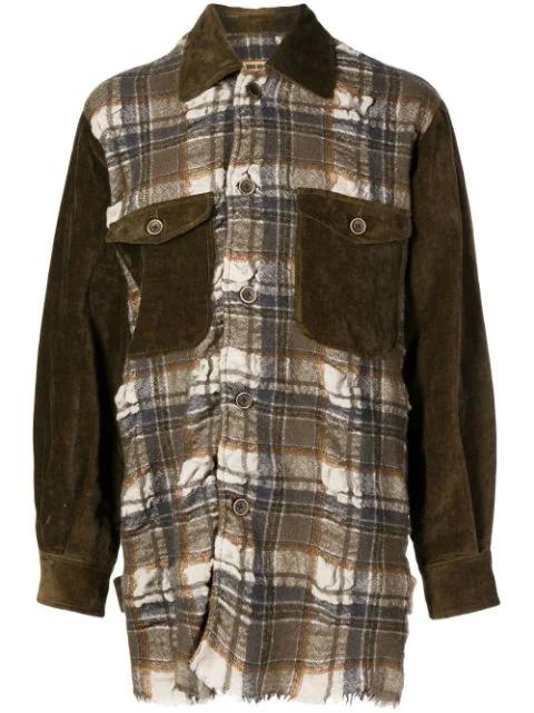 Juan panelled plaid jacket by UMA WANG