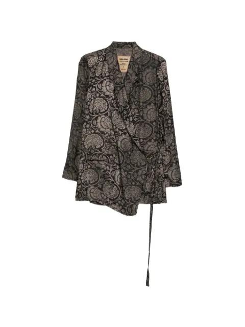 Khloe floral-print tie jacket by UMA WANG