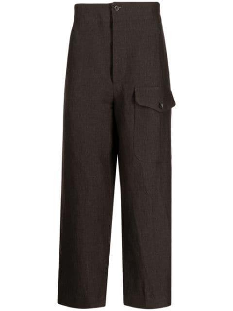 Paxton herringbone-pattern trousers by UMA WANG