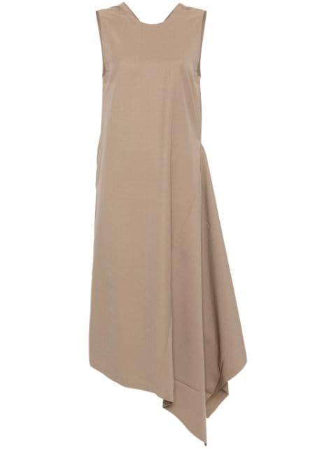 V-back draped dress by UMA WANG