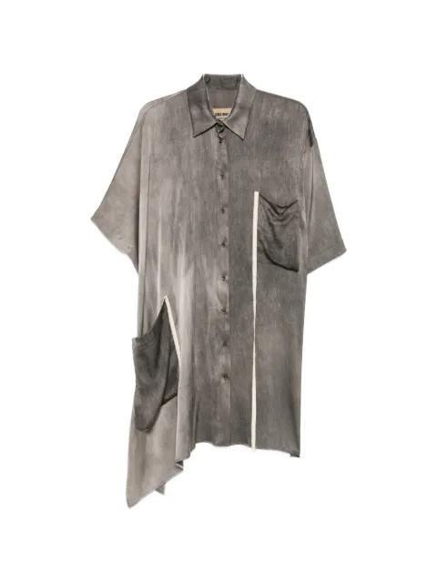 asymmetric-hem short-sleeve shirt by UMA WANG