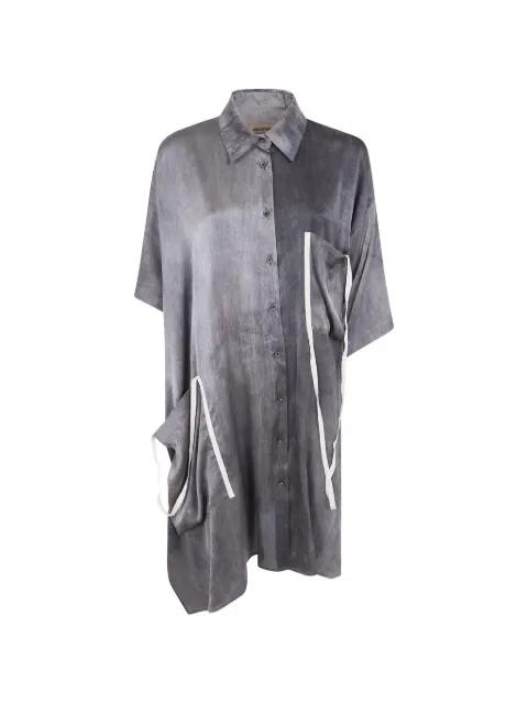 asymmetric tape-detail shirt by UMA WANG