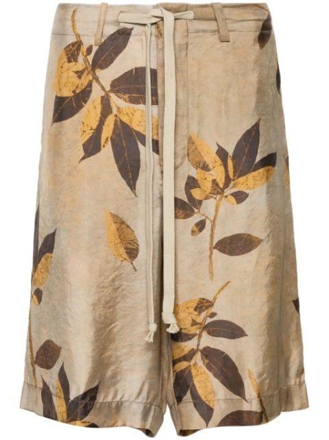 branches-print shorts by UMA WANG